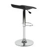 Bar Stools Set of 2, Counter Bar Stools with Swivel Bar and Adjustable Height, Modern PVC Barstools Bar Chairs - Black