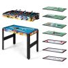 12-in-1 Combo Game Table Set with Foosball Air Hockey Pool Chess and Ping Pong