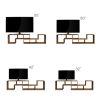 Double L-Shaped Oak TV Stand,Display Shelf ,Bookcase for Home Furniture,Fir Wood