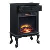 ACME Eirene Fireplace in Black Finish AC00854