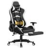 Massage Gaming Chair with Footrest