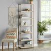 6-Shelf Metal Frame Bookcase