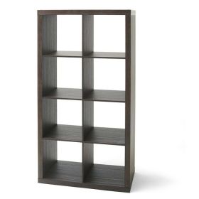 8-Cube Storage Organizer,Bookshelves (Color: Tobacco Oak)