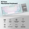 YUNZII YZ75 75% Hot Swappable Wireless Gaming Mechanical Keyboard, RGB Backlights, BT5.0/2.4G/USB-C, Dye Sub PBT Keycaps for Linux/Win/Mac