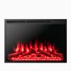 34/37 Inch Electric Fireplace Recessed with Adjustable Flames