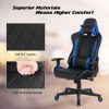 Massage Gaming Chair with Lumbar Support and Headrest