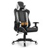 Massage Gaming Chair with Lumbar Support and Headrest