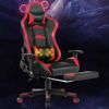 Massage Gaming Chair with Footrest