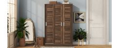 3-Door Shutter Wardrobe with shelves