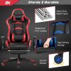 Massage Gaming Chair with Footrest