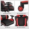 Massage Gaming Chair with Lumbar Support and Headrest