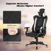 Massage Gaming Chair with Lumbar Support and Headrest