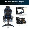 Reclining Swivel Massage Gaming Chair with Lumbar Support