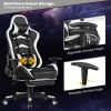 Massage Gaming Chair with Footrest