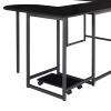 U-shaped Computer Desk;  Industrial Corner Writing Desk with CPU Stand;  Gaming Table Workstation Desk for Home Office