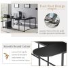 U-shaped Computer Desk;  Industrial Corner Writing Desk with CPU Stand;  Gaming Table Workstation Desk for Home Office