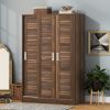 3-Door Shutter Wardrobe with shelves