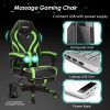 Computer Massage Gaming Recliner Chair with Footrest