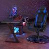 Massage Gaming Chair with Lumbar Support and Headrest