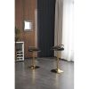 Bar Stools Set of 2 Counter Height Adjustable velvet Padded 360° Swivel Bar Chairs Modern Industrial Style Barstool for Home Kitchen Island(2PCS/CTN)